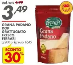 Italmark Grana padano dop grattugiato fresco FERRARI offerta