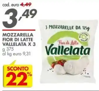 Italmark Mozzarella fior di latte VALLELATA offerta