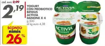 Italmark Yogurt con probiotico bifidus activia DANONE offerta