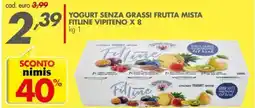 Italmark Yogurt senza grassi frutta mista fitline VIPITENO offerta