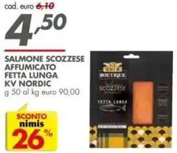 Italmark Salmone scozzese affumicato fetta lunga KV NORDIC offerta