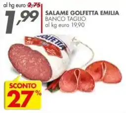 Italmark Salame golfetta emilia banco taglio offerta