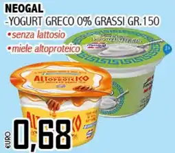 Big Food NEOGAL Yogurt greco 0% grassi offerta