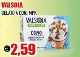 Big Food VALSOIA Valsoia gelato 4 coni MPK offerta