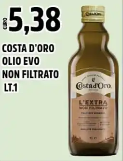 Big Food COSTA D'ORO olio evo non filtrato offerta