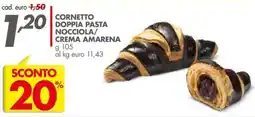 Italmark Cornetto doppia pasta nocciola/ crema amarena offerta