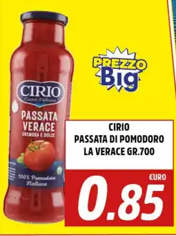 Big Food Cirio passata di pomodoro la verace offerta