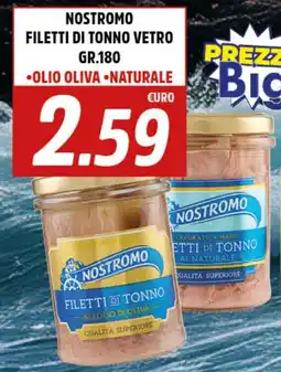 Big Food Nostromo filetti di tonno vetro offerta