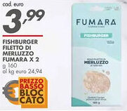 Italmark Fishburger filetto di merluzzo fumara x 2 offerta