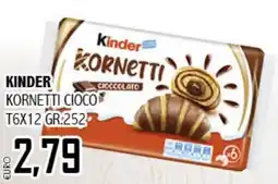 Big Food Kinder kornetti cioco T6X12 offerta