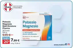 Carrefour Potassio Magnesio Matt Divisione Pharma offerta
