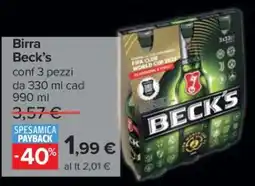 Carrefour Birra Beck's offerta
