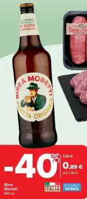Carrefour BIRRA MORETTI offerta