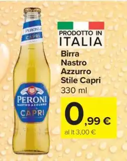 Carrefour Birra Nastro Azzurro Stile Capri offerta