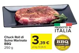 Carrefour Chuck Roll di Suino Marinato BBQ offerta
