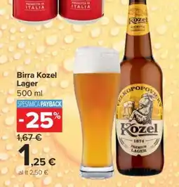 Carrefour Birra Kozel Lager offerta