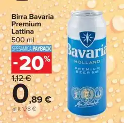 Carrefour Birra Bavaria Premium Lattina offerta