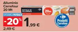 Carrefour Alluminio Carrefour 20 Mt offerta