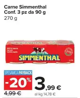 Carrefour CARNE SIMMENTHAL offerta