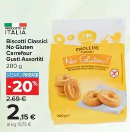 Biscotti Classici No Gluten Carrefour Gusti Assortiti