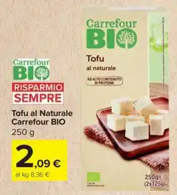Carrefour Tofu al Naturale Carrefour Bio offerta