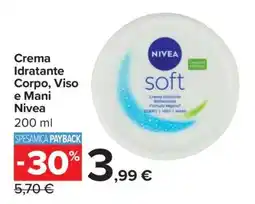 Carrefour Crema Idratante Corpo, Viso e Mani Nivea offerta