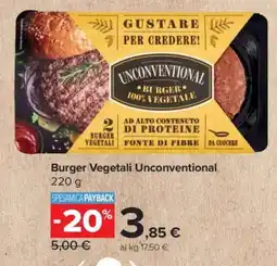 Carrefour BURGER VEGETALI UNCONVENTIONAL offerta