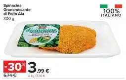 Carrefour Spinacina Grancroccante di Pollo Aia offerta
