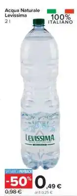 Carrefour Acqua Naturale Levissima offerta