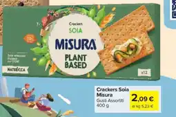 Carrefour Crackers Soia Misura offerta
