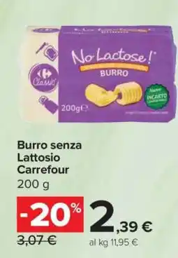 Carrefour Burro Senza Lattosio Carrefour offerta