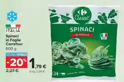 Carrefour Spinaci in Foglie Carrefour offerta