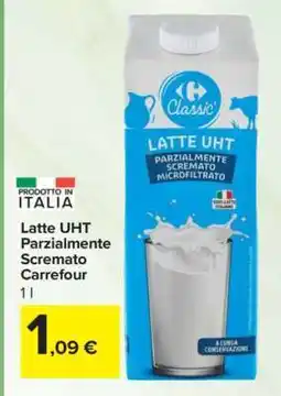 Carrefour Latte UHT Parzialmente Scremato Carrefour offerta