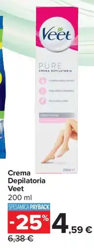 Carrefour Crema Depilatoria Veet offerta