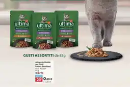 Carrefour Alimento Umido per Gatti Ultima Sterilized Gusti Assortiti 85 g offerta