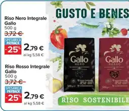 Carrefour Riso Nero Integrale Gallo offerta