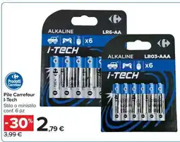 Carrefour Pile Carrefour I-Tech offerta