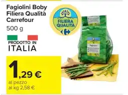 Carrefour Fagiolini Boby Filiera Qualità Carrefour offerta