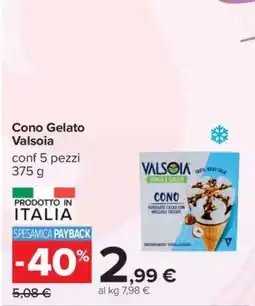 Carrefour Cono Gelato Valsoia offerta