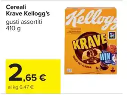 Carrefour Cereali Krave Kellogg's offerta