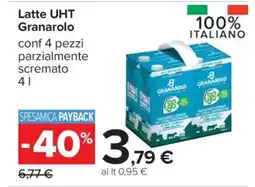 Carrefour Latte UHT Granarolo offerta