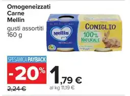 Carrefour Omogeneizzati Carne Mellin offerta