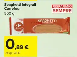 Carrefour Spaghetti Integrali Carrefour offerta