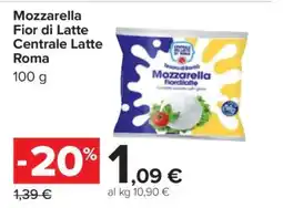 Carrefour Mozzarella Fior di Latte Centrale Latte Roma offerta