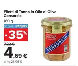 Carrefour Filetti di Tonno in Olio di Oliva Consorcio offerta