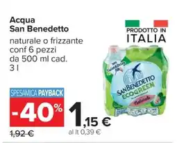 Carrefour ACQUA SAN BENEDETTO offerta