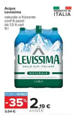 Carrefour ACQUA LEVISSIMA offerta