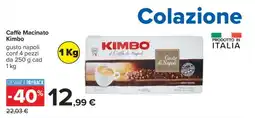 Carrefour Caffè Macinato Kimbo offerta