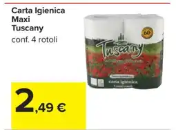 Carrefour Carta Igienica Maxi Tuscany offerta