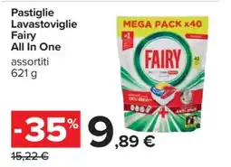 Carrefour Pastiglie Lavastoviglie Fairy All In One offerta